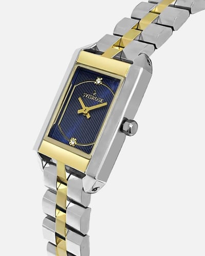 ساعة نسائية سفيسروز ستيل بلون فضي و ذهبي