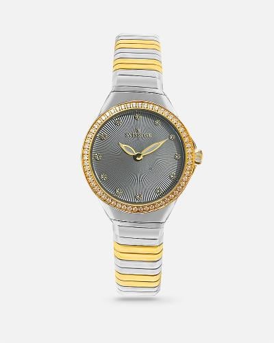 ساعة نسائية سفيسروز ستيل بلون فضي و ذهبي