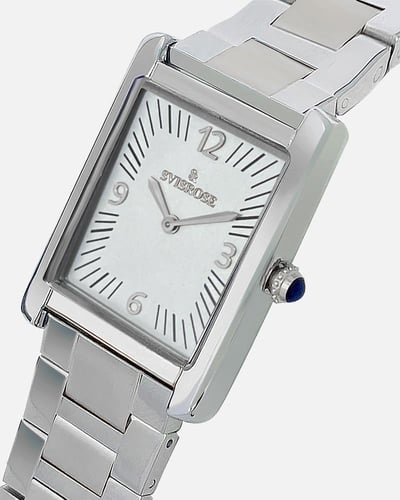 ساعة رجالية سفيسروز ستيل بلون فضي