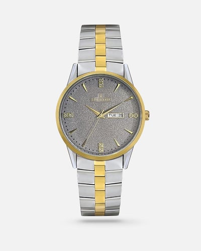 طقم نسائي و رجالي سفيسروز ستيل بلون فضي و ذهبي