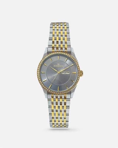 ساعة نسائية سفيسروز ستيل بلون فضي و ذهبي