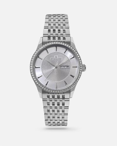 ساعة رجالية سفيسروز ستيل بلون فضي