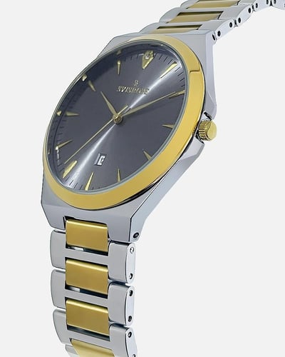 ساعة نسائية سفيسروز ستيل بلون فضي و ذهبي