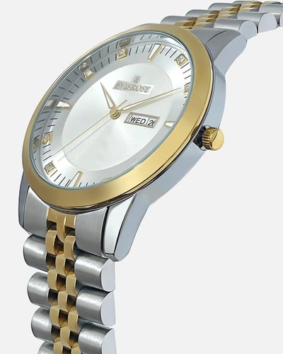 ساعة نسائية سفيسروز ستيل بلون فضي و ذهبي