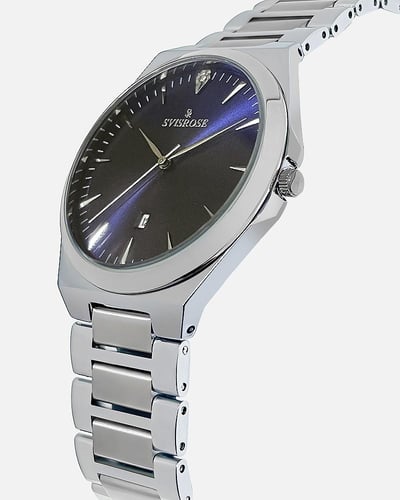 طقم نسائي و رجالي سفيسروز ستيل بلون فضي