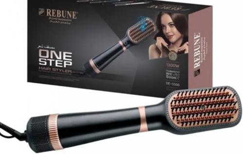 Hair dryer with brush Rebon 1300 watts with ion technology in black