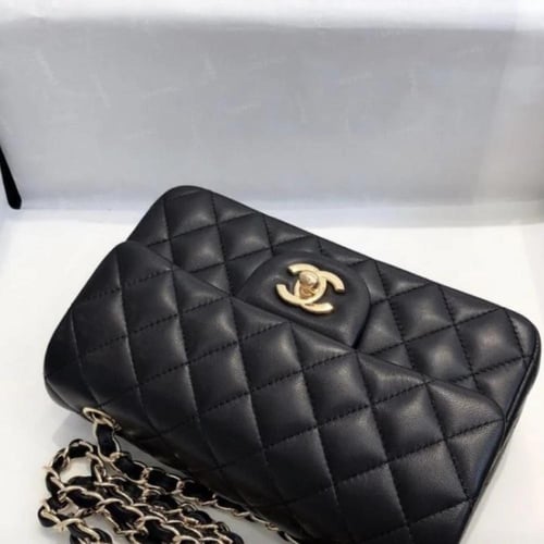 شانيل ميني اسود عنابي