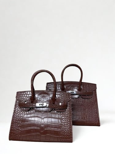 بيركن كروكودايل - قفل فضي 20سم