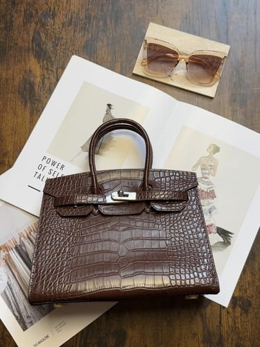 بيركن كروكودايل - قفل فضي 20سم