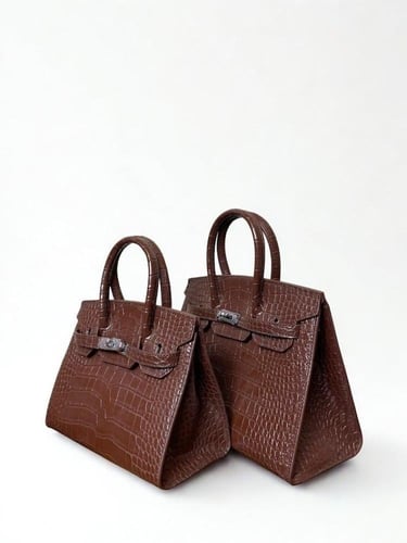 بيركن كروكودايل - قفل فضي 25سم