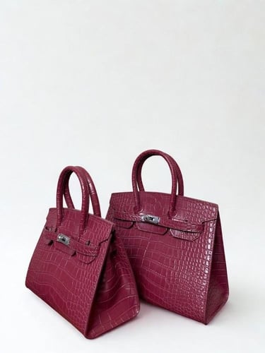 بيركن كروكودايل - قفل فضي 25سم