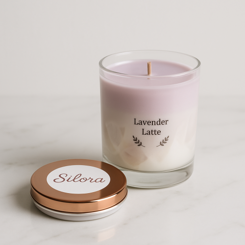 شمعة lavender latte