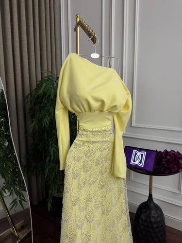 فستان سهره باربي كلوش كلفه تطريز