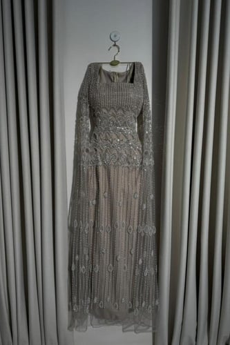 فستان سهرة كلفه خرز بطانه تفته