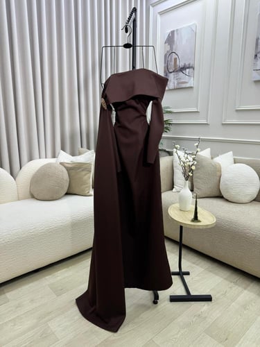 فستان سهرة باربي أوف شولدر بكتف واحد