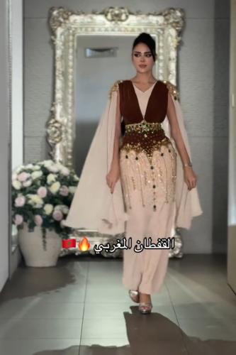 فستان سهره باربي وشيفون تطريز يدوي