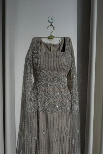 فستان سهرة كلفه خرز بطانه تفته