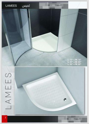شاور 90*90*12 زاوية لون ابيض / لميس