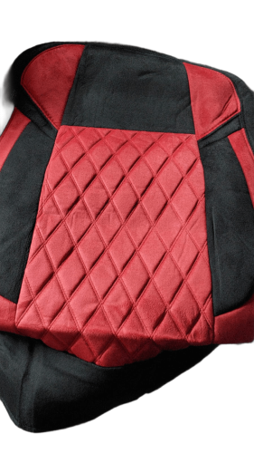 تلبيسه سيدان عنابي على اسود مربعات مخمل