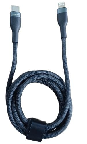 كيبل قماش متر و20 سم تايب سي ايفون