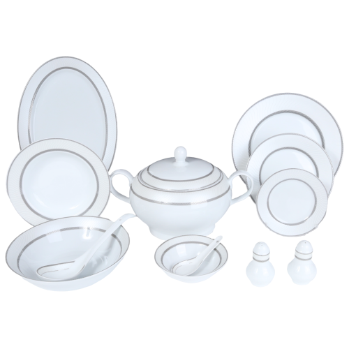 طقم سفرة 45 قطعة منقوش