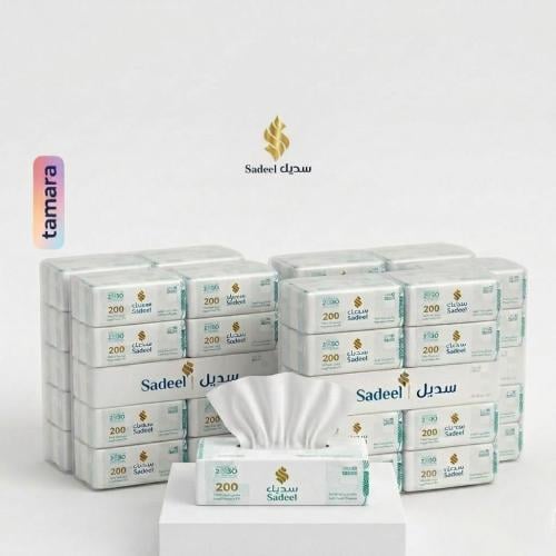 مناديل سديل | 50 عبوه 200 منديل مفرد