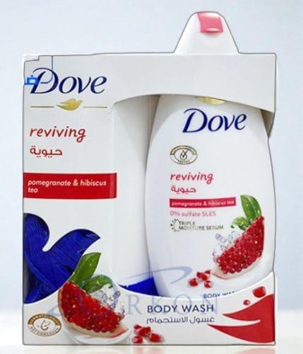 غسول الجسم الجسم المنعش من دوف بالرمان
