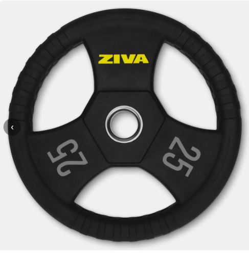 ZIVA Performance Rubber Grip Olympic Disc 25KG قرص...