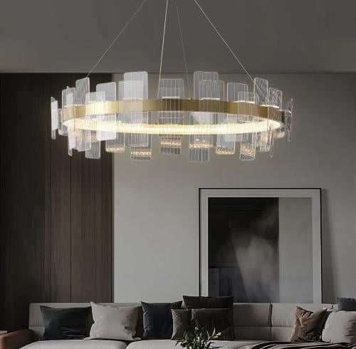 ثريا مودرن ذهبي لون الإنارة 3 إضاءات قطر 28*100 سم...