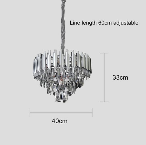 ثريا كريستال فضي قطر 40 سم