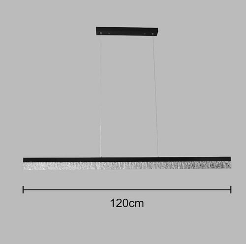 نجف أسود لون الإنارة 3 إضاءات طول 140 سم 25 واط