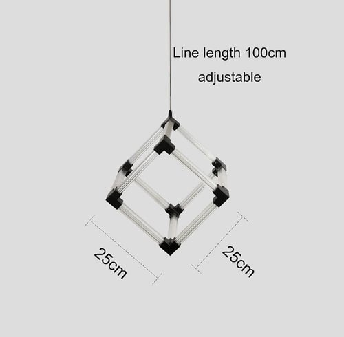 نجف مودرن أسود على شكل مربع