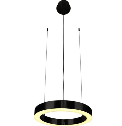 نجف مودرن أسود مع لون إنارة أصفر 25 واط قطر 40 سم