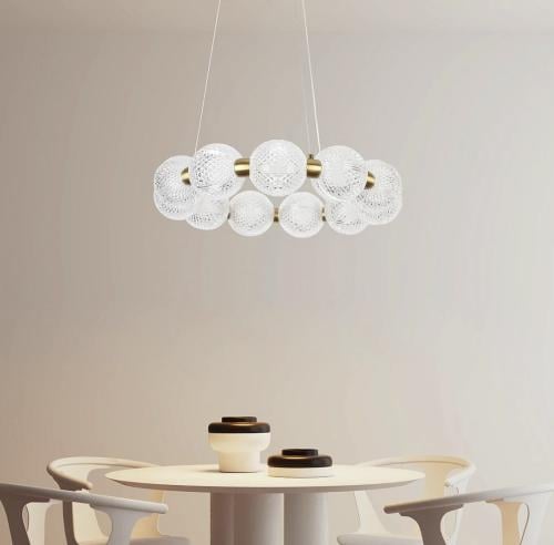 ثريا مودرن ذهبي لون الإنارة 3 إضاءات قطر 40 سم 15...