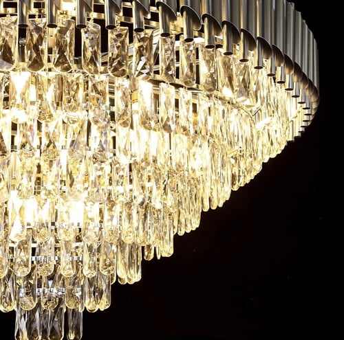 ثريا كريستال فضي قطر 100 سم