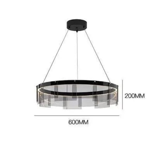 نجف أسود لون الإنارة 3 إضاءات قطر 80 سم 48 واط