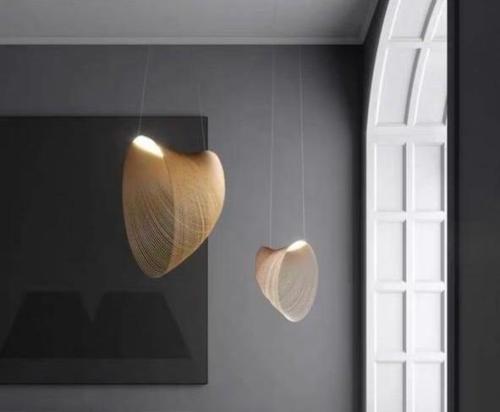 نجف مودرن نسيج إضاءة أصفر 18 واط قطر 60 سم