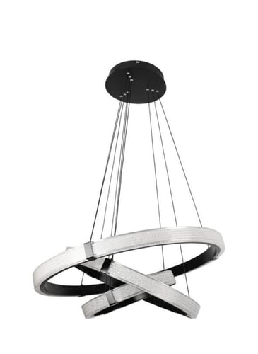 نجف مودرن أسود 3حلقات 3 اضاءات 225 واط