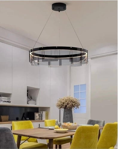 نجف أسود لون الإنارة 3 إضاءات قطر 60 سم 36 واط