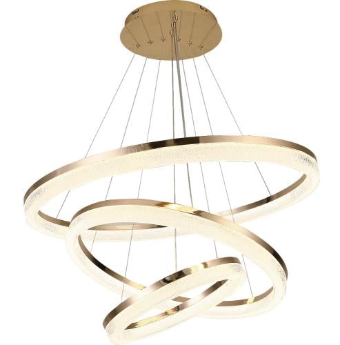 ثريا مودرن 3 حلقات ذهبي 3 اضاءات 115 واط قطر 80*10...