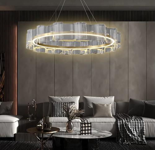 ثريا مودرن ذهبي لون الإنارة 3 إضاءات قطر 80 سم 42...