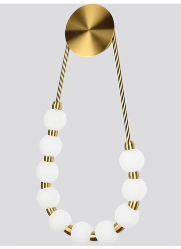 ابليك جداري مودرن ذهبي فاخر شكل عقد قطر 60 سم إنار...