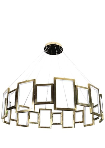 ثريا مودرن ذهبي لون الإنارة أصفر قطر 100 سم 165 وا...