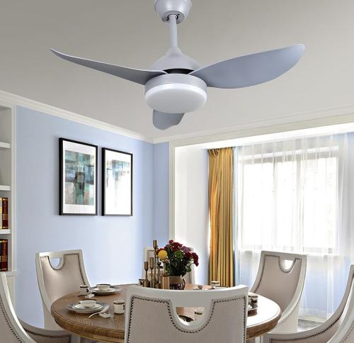 مروحة سقف مودرن مع غطاء رمادي لون الانارة 3اضاءات