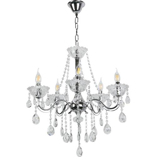 ثريا شمعدان فضي فاخر 5 لمبات