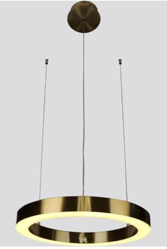 نجف مودرن ذهبي مع لون إنارة أصفر 25 واط قطر 40 سم