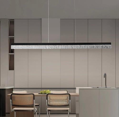 نجف أسود لون الإنارة 3 إضاءات طول 140 سم 25 واط