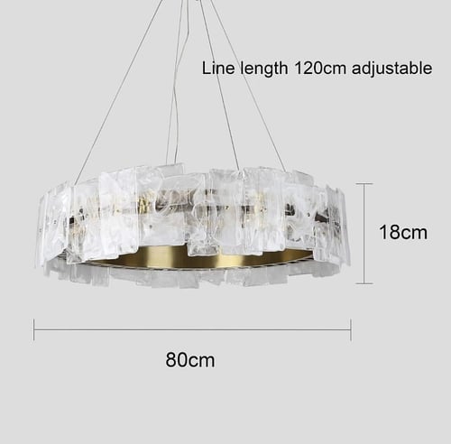 ثريا مودرن ذهبي لون الإنارة 3 إضاءات قطر 80 سم 55...