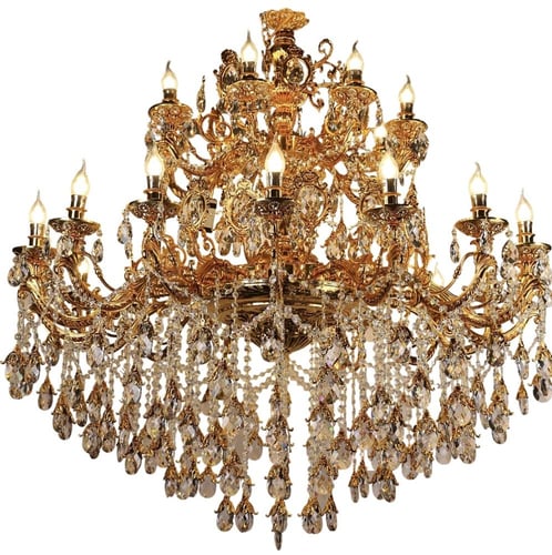 ثريا شمعدان دورين ذهبي فاخر قطر 125 سم