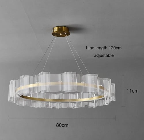 ثريا مودرن ذهبي لون الإنارة 3 إضاءات قطر 80 سم 42...